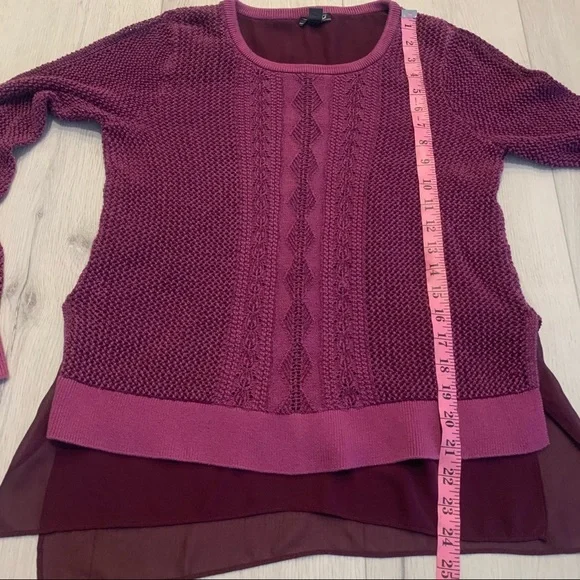 LUCKY BRAND Twofer Purple Lined Sweater Size M - Picture 7 of 9